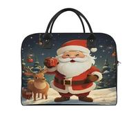 Christmas Santa Claus Laptop Tote Bag Casual Travel Handbag Multi Pocket Shoulder Bags for Work Travel