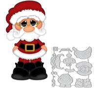 Christmas Santa Claus Metal Die Cuts, Cute Santa Claus Cutting Dies Cut Stencils for DIY Scrapbooking Cards Decorative Embossing Paper Dies for Scrapbooking Card Making