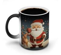 Christmas Santa Claus Mug 11oz Custom Magic Mug Personalized Coffee Mugs Ceramic Heat Sensitive Clue Mugs Funny Color Changing Cup with Handle Novelty Coffee Cup for Daily Use