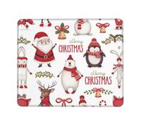 Christmas Santa Claus Non-Slip Rubber Base Mouse Pad with Lock Edge, Large Extended Desk Mat for Enhanced Game Work