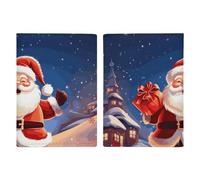 Christmas Santa Claus Passport Holder, ID Card Protector Case Passport Holder with Slot Passports Travel Wallet Document Cover for Women And Men