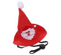 Christmas Santa Claus PET Cap Knitting Red for Small Dogs | Soft-touch Comfort, Easy Fit Adjustment, Festive Photo Taking, PET Parade Style for Puppies and Small Dogs