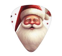 Christmas Santa Claus Print Guitar Picks 12-Pack - Assorted Thickness Picks (0.46 mm, 0.71 mm, 0.96 mm) with Storage Box & Assorted Unique Design for Acoustic, Electric, Bass, and Ukulele Players