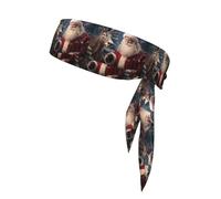 Christmas Santa Claus Print Men And Womendouble-Sided Headscarf,Moisture-Wicking Sports Headband,Running,Football And Track And Field