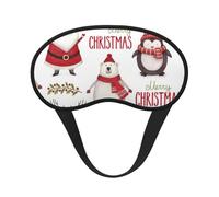 Christmas Santa Claus Print Sleep Mask, Eye Sleeping Mask for Women and Men for Total Darkness, Reduces Puffy Eye Mask