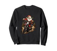 Christmas Santa Claus Riding Dirt Bike Xmas Biker Sweatshirt