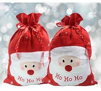 Christmas Santa Claus Sacks. 19.7'' X 28.3'' / 50X72cm Large Christmas Santa Sacks Ho Ho Ho. Pack of 2.