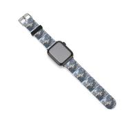 Christmas Santa-Claus Sleigh Reindeer Silicone Watch Band Waterproof Wristband