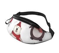 Christmas Santa Claus Sport Waist Bag Travel Bumbags with Zipper and Earphone Hole, Running Fanny Pack Waist Pack with Adjustable Belt for Men Women