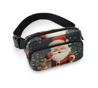 Christmas Santa Claus Waist Bag Fashion Fanny Bag with Adjustable Strap for Outdoor Workout Cycling Unisex, white, 20x13cm, Waist Bag