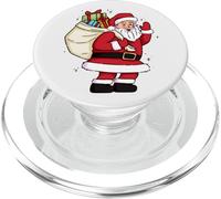 Christmas Santa Claus with a Sack Before Giving Presents PopSockets PopGrip for MagSafe