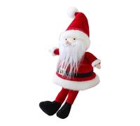 Christmas Santa Clauss Plush - Decorative Sitting Figurine Doll, Soft Holiday Ornament | Festive Decoration for Car Home Bedroom Living Room Shelf Outdoor Office Table Window Seasonal Display