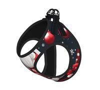 Christmas Santa Clauss Print Dog Harness Leash Set Reflective Pet Harness Puppy Vest Suitable Dogs Cats Small Breeds