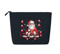 Christmas Santa Clauss Print Lightweight Makeup Bag Women Daily Travel Weekend Getaways Toiletry Cosmetic Pouch