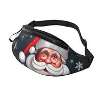 Christmas Santa Clauss Print Pack Lightweight Adjustable Unisex Waist Bag Travel Running Crossbody Belt Bags