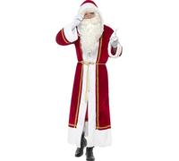 Deluxe Santa Cloak, Christmas Adult Fancy Dress, up to 44"