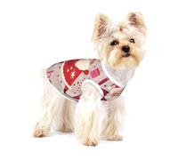 Christmas Santa,Cotton Sleeveless Pet T-Shirt Soft Stretchy Puppy Breathable Vest,S