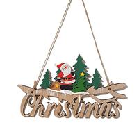 Christmas Santa Door Wooden Hanging Pendant Merry Decoration For Home Navidad Noel New Year Gifts Outdoor Decorations Yard Indoor For The Home