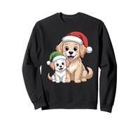 Christmas Santa Elf Hat Golden Retriever Baby Mom Dog Xmas Sweatshirt