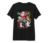 Christmas Santa Elf Reindeer Penguin Premium T-Shirt