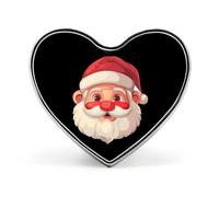 Christmas Santa Faces Heart Brooch Cute Badge Lapel Pins