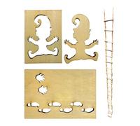 Christmas Santa Footprint Stencil, Reusable Gnome Accessories Footprint Stencil, Christmas Window Stencils for Snow Spray, Indoor Elfs Gnome Figure Christmas Decoration, for Home Decor