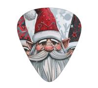 Christmas Santa Gnome Printed Custom 12 Pieces Guitar Pick In A Box,The Pick Makes Sound Clear, Ukulele, Electric Bass (0.46 0.71 0.96mm)