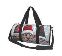 Christmas Santa Gnome Printed Sports Gym Bag with Wet Pocket & Shoes Compartment, Travel Duffel Bag for Men Women