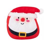 Christmas Santa Handwarmer - Microwave Heated Reusable Warmer with Red Pom-Pom Berries - 16cm Plush Polyester Cover with Ceramic Beads - Festive Gift