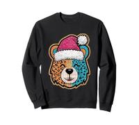 Christmas Santa Hat Leopard Bear Sweatshirt