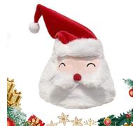 Christmas Santa Hat - Skin-Safe Plush Cozy Warm Festive | Soft Red Holiday Hat Adult Size with White Trim Perfect for Men Women Teens