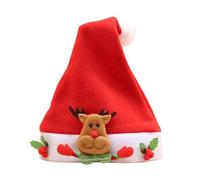 Christmas Santa Hats for Adults Red Xmas Adult Santa Hat, Felt Hats - Classic Xmas Family Costume for Home and Office Party, Novelty Hats