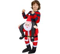 Christmas Santa Inflatable Costume for Kids Festive Role Play Dress Up Party Outfit #1203A