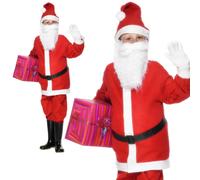 Christmas Santa Kids Boys Fancy Dress Xmas Party Costume Outfit 4-12 Years
