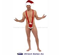 Smiffy's Men's Santa Mankini | One-Size-Fits-All Christmas Mankini