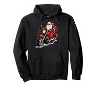 Christmas Santa Motorcycle Rider Xmas Pullover Hoodie