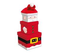 Christmas Santa Nested Boxes Set Of 3
