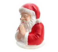 Christmas Santa Night Light - Resin Warm Glow Lamp for Holiday Decoration, Cute Praying Figurine with Soft Led Illumination, Bedroom Desk Table Accent for Kitchen Apartment Dorm Room Mantel 6 Inch