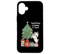 Christmas Santa Paws is Coming to Town! Cute Kawaii Cat with Case for iPhone 16 Plus