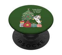 Christmas Santa Paws is Coming to Town! Cute Kawaii Cat with PopSockets Adhesive PopGrip