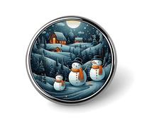 Christmas Santa Penguin Lapel Pin for Men Pug Puppies Fashion Brooch Pin -Cute Enamel Badges, Aluminum Alloy Metal Pinback for Hats, Shirts, Bags, Jackets & Accessories (1 Inch Round Button Pins)