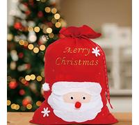 Christmas Santa Sack Extra Large, 100cm x 60cm Red Felt Bag With Drawstring for Xmas Gift and Present Storage