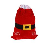 Christmas Santa Sack Large Santa Claus Belt Drawstring Bag Red Santa Drawstring Sack Cloth Xmas Present Sacks Christmas Personalised Santa Sack Drawstring Gift Bag for Xmas Wrapping Gifts (A)