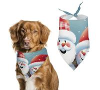 Christmas Santa Snowman Dog Bandana Triangle Dog Scarf Washable Polyester Dog Bibs Cute Pet Bandana for Medium Large Dogs Puppy and Cats