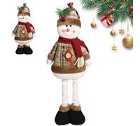 Christmas Santa Standing Figure,Christmas Standing with Extendable Legs Plush - Figurine, Standing Figure for Fireplace, Bedroom, Table, Window