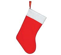 SHATCHI Christmas Santa Stocking Red Felt Hanging Sack Xmas Fireplace Hanging Santa Socks Plush Holiday Party Gifts Bag Decoration