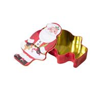 Christmas Santa Tin Candy Box Christmas Santa Candy Holders Box Stable Tin Treats Storage Container For Gifting