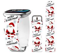 Christmas Santa Watch Band Compatible with Fitbit Versa 4 Bands for Woman,for Versa 3/Sense 2/Sense Replacement Strap