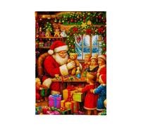 Christmas Santa Workshop Backdrop Banner, Large Format 8ft x 5ft, Festive Holiday Scene Photography Background with Winter Wonderland Theme