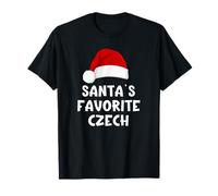 Christmas Santa's Favorite Czech Funny Xmas Pajama Republic T-Shirt